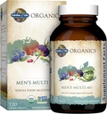 Jardín de la Vida Orgánicas Alimento completo Multivitamínico para Hombres 40+ 120 Tabletas, Hombres veganos Multi para la Salud &amp; Bienestar Certificado Orgánica entera Vitaminas &amp; Minerales para Hombres Más de 40 Mens Vitaminas