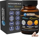 Nutricel Methylene Blue Capsules con Zeolite Micronizada, Nattokinase (No-GMO), Turmeric, Bromelain y NAC - Confeccionado Made in America Brand - 18mg (Conformidad de Referencia de USP) Third Party Tested (60ct)
