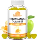 Ashwagandha Gummies con L-Theanine, GABA y cáñamo naturalmente saboreado, Vegan Ashwagandha suplemento extracto de raíz, L Theanine Gummy, Stress Gummy, Mood Gummy, Cortisol Manager- 60 Conde