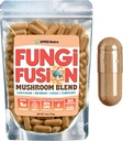 XPRS Nutra Fungi Fusion Mushroom Blend Capsules - 180 Conde (90 Day Supply) Premium Blend of Lion's Mane, Reishi, Chaga, Cordyceps Capsules to Support Mental Clarity, Cognition, Energy and Immunity