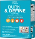 GNC Total Lean Burn and Define VitaPak Program for Men &amp; Women, 5-in-1 Pack for Energy, Weight Management, Calorie Burn, Immune Health, Water Balance, 30 Servings
