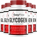 (5 Pack) Easy Flow Glycogen Support - EasyFlow Glycogen, Easy Flow, Easy Flow, Easy Flow Glycogen Supplement, Glycogen Support Easy Flow, Glycogen Easy Flow, 150 cápsulas Para 5 meses