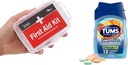 DMI 76-Piece First Aid Kit y TUMS 12 Count Smoothies Extra Strength 750mg Calcium Carbonate Antacid Chewable Tablets Bundle