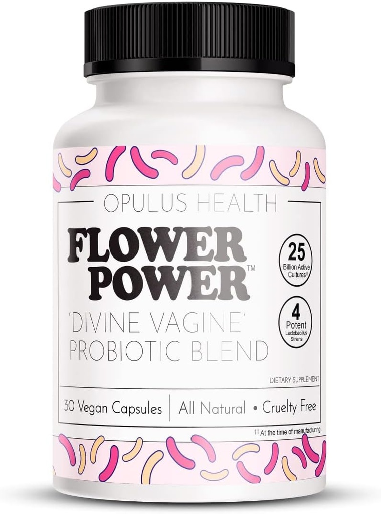 Flor Power 'Divine Vagine' Blend - 30 ct para la Infección de la Tracto urinaria de equilibrio, V Health Support for Women