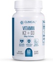 Efectos clínicos Vitamina K2 + D3 - K2 + D3 Suplemento de vitamina con extracto de cobre negro bioperino y calcio para bonificación y salud cardíaca - 60 cápsulas - Max Absorción - Hecho en los EE.UU.