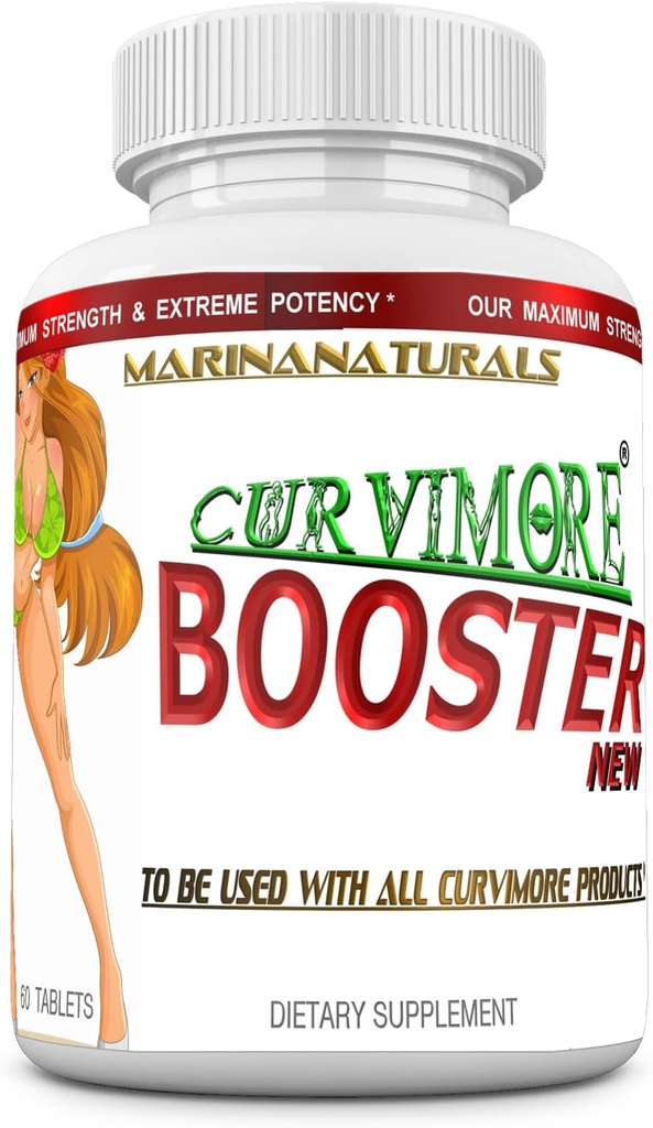CURVIMORE BOOSTER To be Used with all CURVIMORE Products for Maximum Results. Breast Enlargement, Butt Enhancement, Lip Plumping, Skin Tightening – Enjoy Larger, Fuller, Firmer Breasts, Butts & Lips