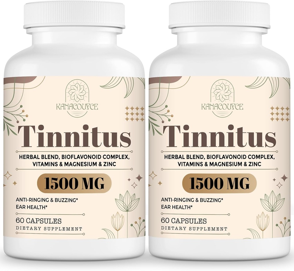 1500MG Tinnitus para Anillos, Suplentes de Tinnitus, 120 cápsulas