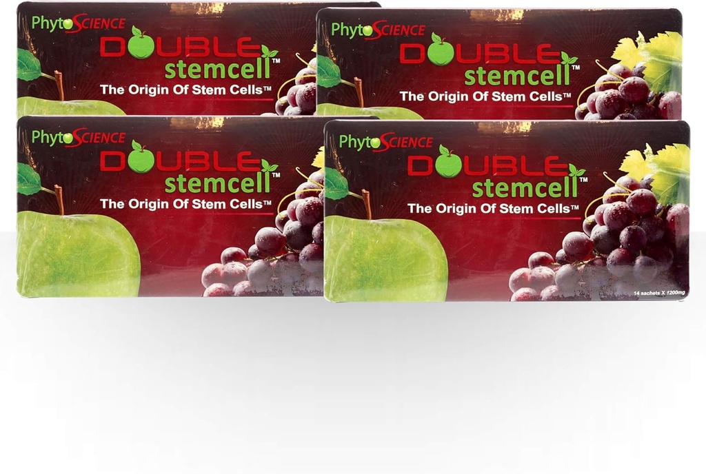 4 Pack PhytoScience Doble células madre Apple Grape StemCell Anti envejecimiento Calidad Suiza
