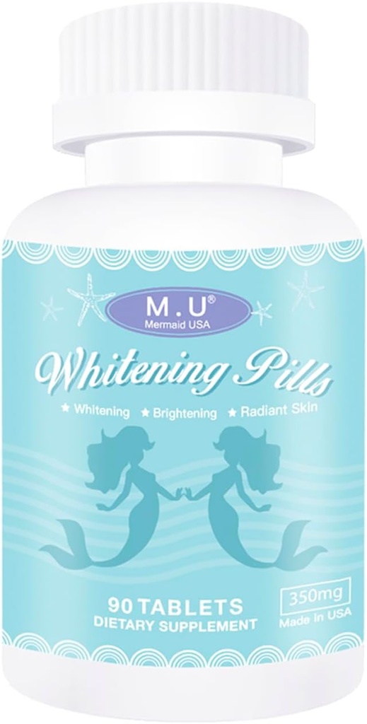 M.U Magic Whitening Pills for Skin - Suplemento -3 veces mejor Than glutathione - Focus on Clear Glossy Brightening and Smoothy Skin Support - Dark Spot Remover Acne &amp; Acne Scar Remover - Non GMO