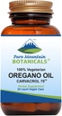 Pure Mountain Botanicals Wild Oregano Oil Capsules - 60 Kosher Vegan Caps Ahora con 510 mg de aceite mediterráneo de orégano Suplemento