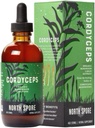 North Spore Cordyceps Mushroom Extract Tincture ← Liquid Daily Drops for Energy, Endurance, Performance ← Organic Cordyceps Militaris, 100% Fruiting Bodies ← Non-GMO, Vegan - 2oz