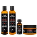 Kit completo de cocina de barba en vivo - Lavado, acondicionador, mantequilla y aceite - Hecho en los EE.UU. con ingredientes totalmente naturales - Mens Groom Set ← American Scent - Cedar, Vetiver, Bergamot