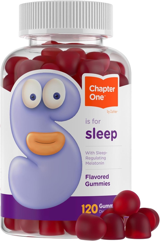 Zahler - Capítulo One Sleep Melatonin Gummies for Kids &amp; Adults (120 Flavored Gummies) - 2.5 mg Melatonin Gummy - Kids Melatonin Kosher Sleep Gummies - Natural Kids Melatonin Gummy for Sleeping