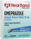 Omeprazole 20mg | Heartburn Relief Medicine | Delayed Release Acid Reducer Tablet | Antacid Tablets for Acid Reflux | 42 Count