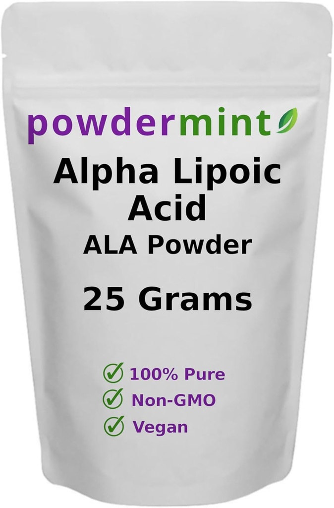 Pólvora de ácido alfa (RS-ALA, ALA pura) Antioxidante (ALA Powder) Incluido