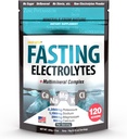 Fasting Electrolyte Supplement Powder | No Sugar Unflavored Raw Electrolytes | 50% RDI Magnesium and Potassium with Trace Minerals | Carnivore & Keto Friendly | Sugar Free Fasting Salts