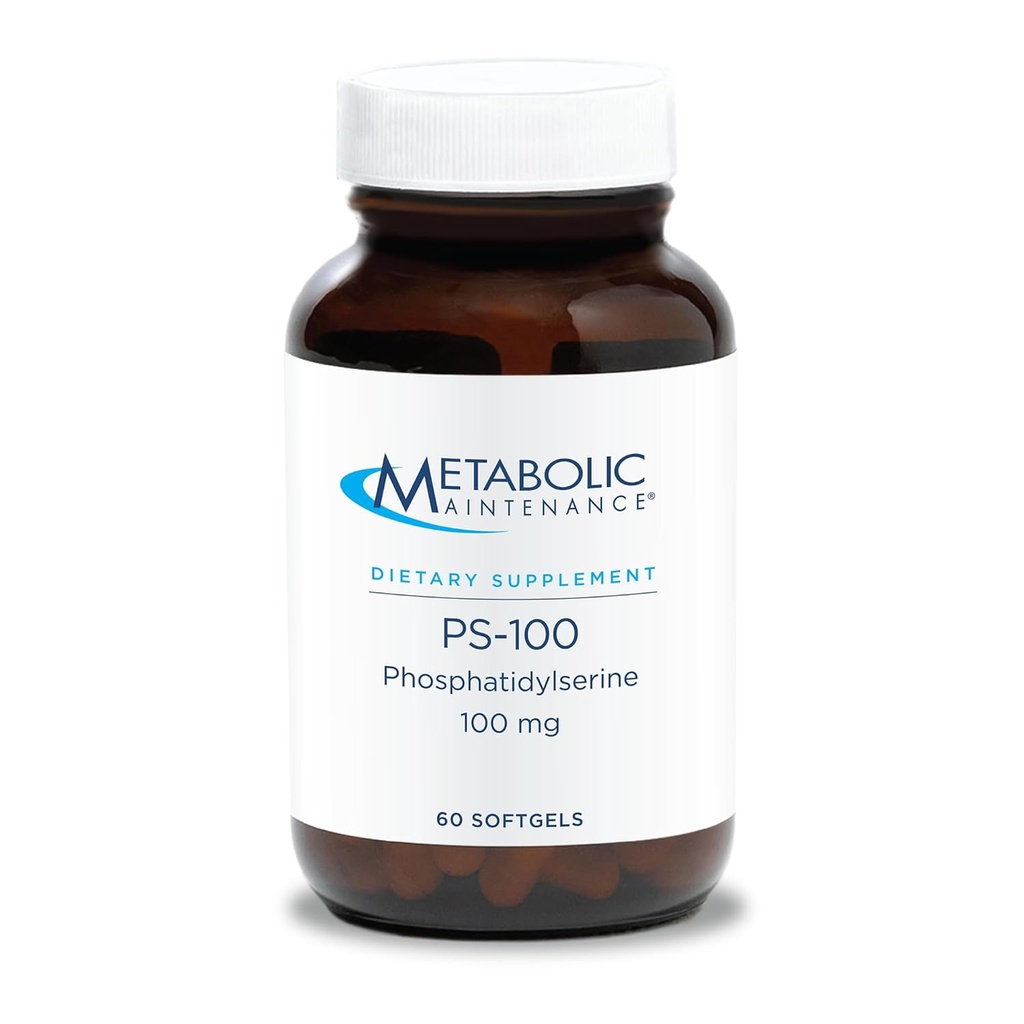 Metabolic Maintenance PS-100 Phosphatidylserine, 100mg - Supplement to Support Normal Memory + Cognition, Promote Restful Sleep (60 Softgels)