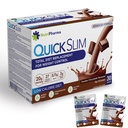 Quick Slim Meal Replacement Shake for Weight Loss, 30 Servings, 20g Protein, 27 Vitaminas &amp; Minerals, Fibra dietética, Bajo Carb, Gluten Free (Doble Chocolate, 30 Sachets)