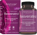 Belleza de reserva, Resveratrol 500 mg, Suplemento antioxidante para la salud cardíaca y celular, apoya el sistema de envejecimiento saludable e inmunológico, Paleo, Keto, 30 cápsulas