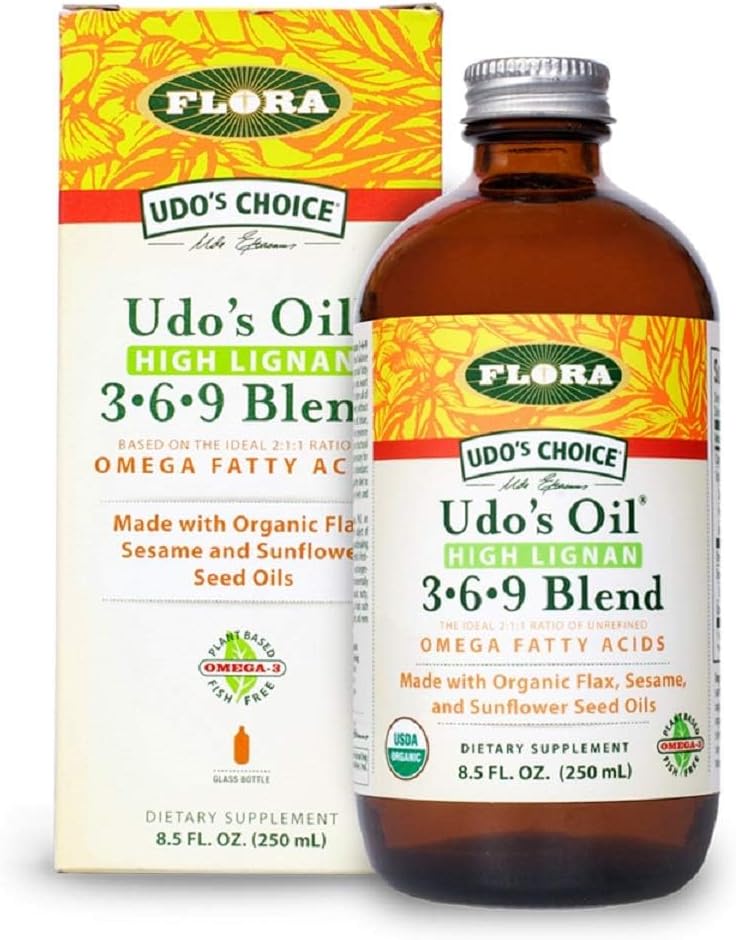 Flora - La elección de Udo, Omega 369 Oil Blend, High Lignan, 8.5 Fl Oz