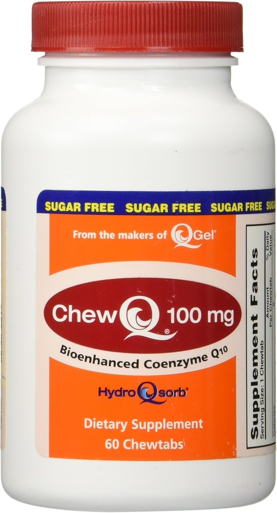 100mg ChewQ Chewable CoQ10 (60 Conde) * Utiliza tecnología avanzada para ofrecer 800% mayor absorción que estándar CoQ10 * suplemento CoQ10 puro en el mercado * amigo vegetariano * Gluten Free