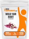 BulkSupplements.com Wild Yam Powder - Suplemento nutricional, Wild Yam Suplemento - Gluten Free, 800mg por Serving, 1kg (2.2 lbs) (Pack of 1)