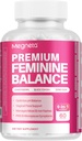 Suplementos de Equilibrio Femenino - para Mujeres Energía, Salud de la menopausia &amp; Saldo hormonal, con Cohosh Negro, Chasteberry,10 Billones Probióticos CFUs - 60 cápsulas