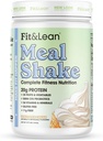 Fit " Lean Meal Shake, Fat Burning Meal Replacement, Protein, Fiber, Probiotics, Vanilla, 1lb, 10 Servings Por Container