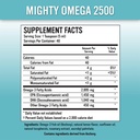 Mighty Omega 2500 Potent Omega 3 Supplement - 2500 MG EPA DHA Per Teaspoon - High Dose Omega's 3 Fish Oil - South Pacific Anchovy Sourced - Triglyceride Omegas 3 Fatty Acid Supplement