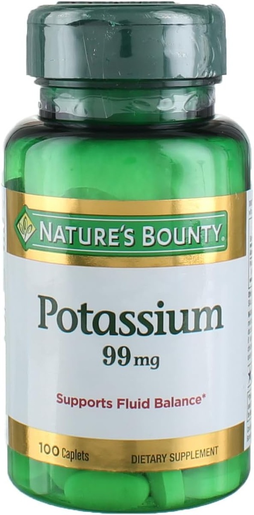 Bounty Potassium Gluconate 99mg, 100 caplets (Pack of 4)