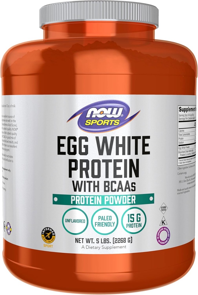 Egg White Protein Ahora Comida 5 libras Polvo