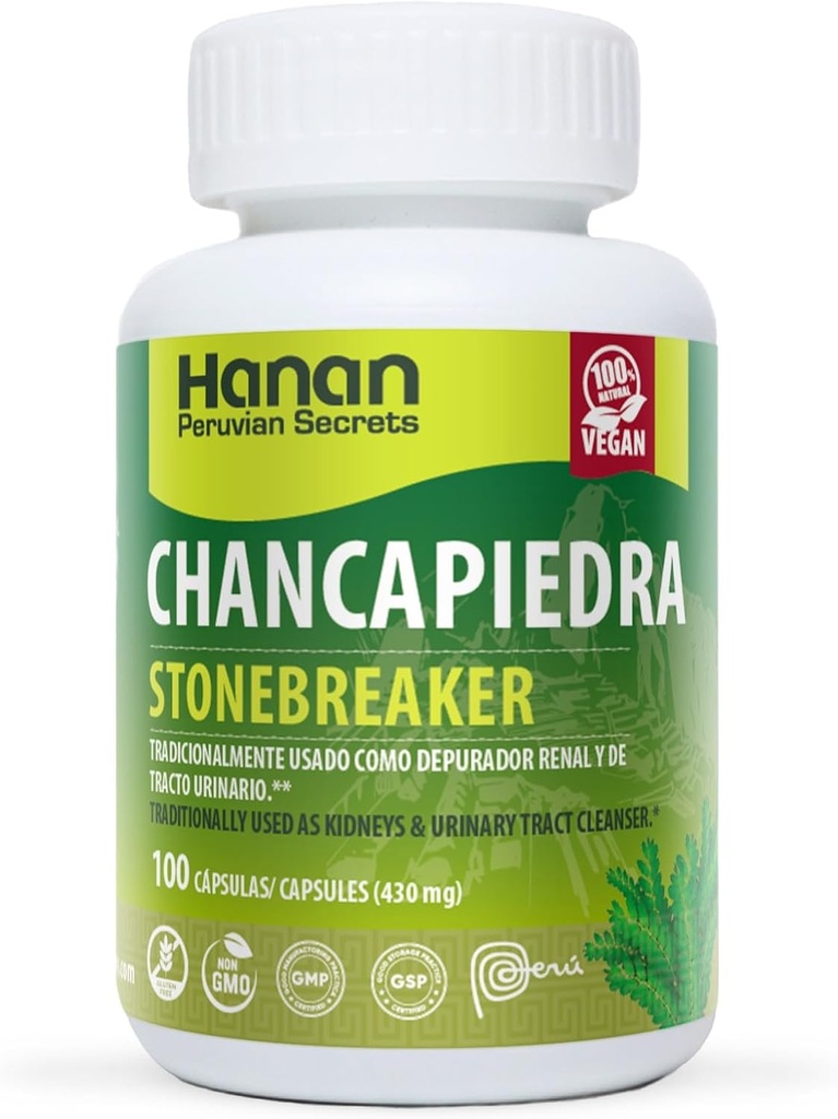 Hanan Chancapiedra Stonebreaker ← 100 Capsules ← Ayudas para promover la función sana del riñón Naturalmente (2 Pack)