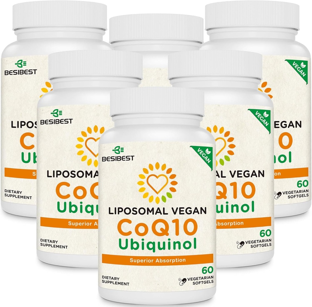 1000mg Liposomal CoQ10 Ubiquinol, 360 Vegan Softgels, High Absorption Ubiquinol CoQ10 Suplemento, Active Antioxidant Form of Coenzyme Q10 for Heart Function & Energy Production