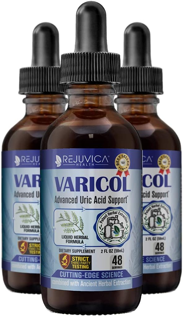 Varicol - Advanced Uric Acid Support Supplement - Liquid Delivery for Better Absorption - Tart Cherry, Chanca Piedra, Celery Seed, Ginger &amp; More!