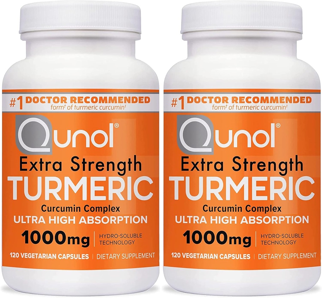 Cunol Turmeric Curcumin Capsules, 1000mg Suplemento Extra Strength, Tecnología Patented Hydro-Soluble, Alternativa a la Curcumina Turmérica con Pepper Negro, 240 cápsulas de verduras