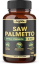 8in1 Saw Palmetto Prostate Support Supplement with Ashwagandha, Turmeric, Ginger, Nettle Leaf, Holy Basil & More - 120 Vegan Capsules for 2 Months