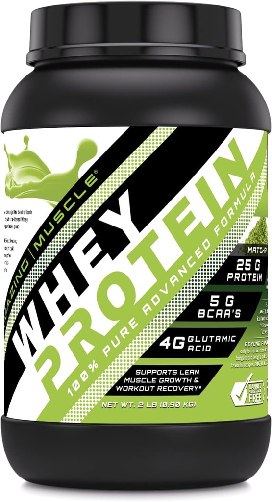 Increíble Muscle 100% Whey Protein Powder *Fórmula avanzada con Whey Protein Isolate como un Ingrediente primario junto con Concentrado de Proteína ultra filtrada (Parta japonesa, 2 Lb)