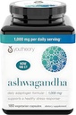 Genérico Ashwagandha Suplemento Orgánico KSM-66 Ashwagandha Vegetarian Suplemento 180 cápsulas, 1000 mg por servicio diario, ayuda a la respuesta de gestión de estrés saludable, claro