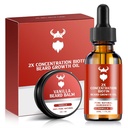 Kit de crecimiento de la barba - 2X Biotina de concentración para hombres, ingredientes naturales con aceite de argán, aceite de Jojoba y vitamina (Vanilla)