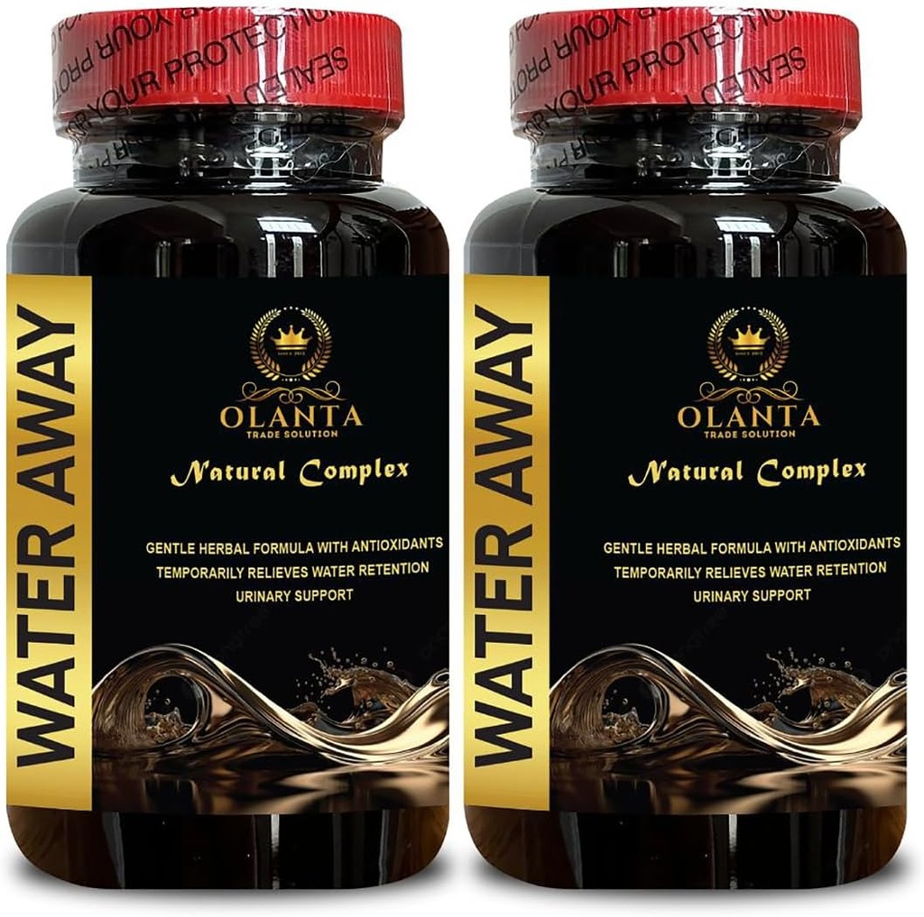 AGUA COMPLEX - píldoras de líquido para la retención de agua, pastillas de agua, pastillas de retención de agua natural, píldoras de agua diuréticas, vitaminas de píldoras de agua, cardo de leche - 2 botellas