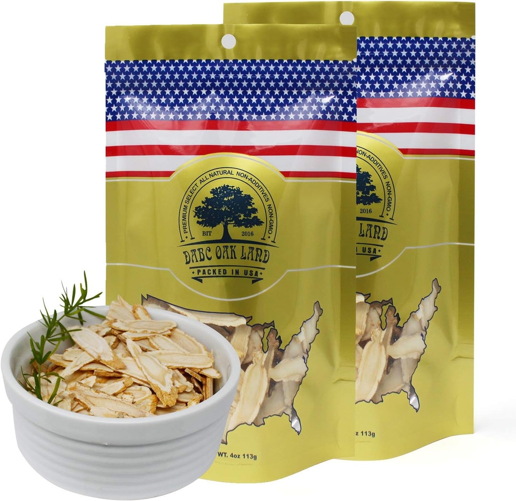 2 Bolsas American Ginseng Slices de Wisconsin, DOL American Wisconsin Ginseng Slices Root for Tea, Energy for Men Women Health Boosts Immunity, Gluten Free, 西 institucionalizada/ oportuna洋 institucionales Long Strip 2 Bags of 4OZ, 8OZ