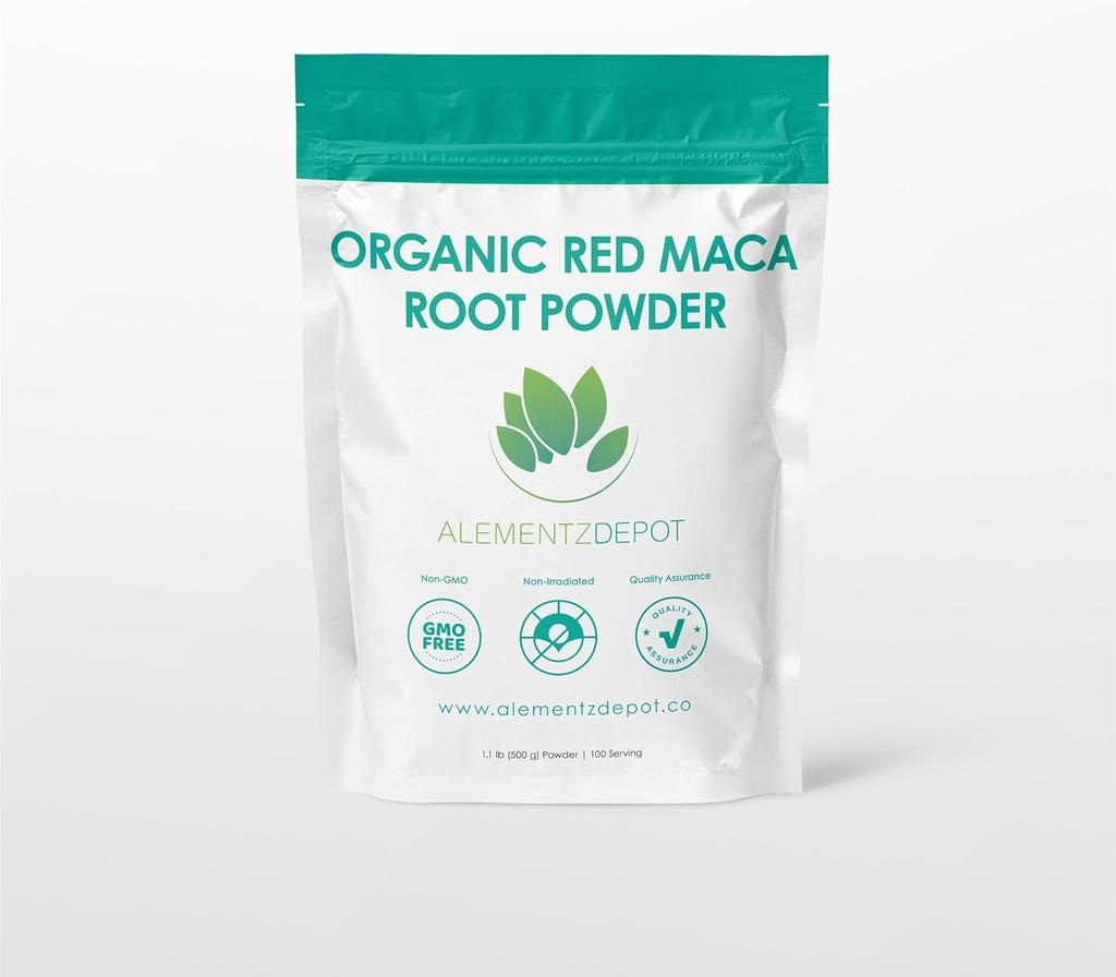 Orgánica Maca Root Powder, 500 Grams (1.1 lbs.), Crecida en Perú, Rica en Antioxidantes, Ayuda Energética, Resistencia, Fuerza y Sistema Inmunitario, No Aditivos, No Fillers.