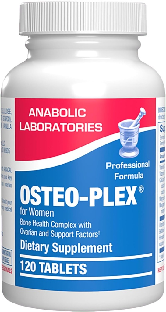 Osteo-Plex Bone Health Suplemento para Mujeres - Clínica Fórmula Bone Strength Suplemento con Magnesium Calcium Vitamin D3 &amp; Trace Minerals Complex - Easy to Swallow Gentle Tablets (120 Cuenta)