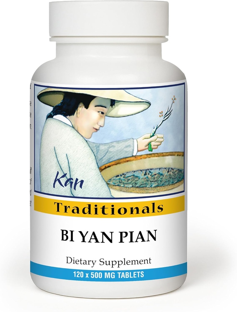 Kan Herb Company Bi Yan Pian – Fórmula Herbal China Tradicional para la Salud del Sino, soporta los pasos claros del Nasal, el malestar estacional del asas, suplemento herbal, 120 Tablets