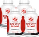 Silver Fern Brand Ultimate Digestive Enzyme Suplemento - 4 Botellas - High Potency, Multi Enzyme - Digestive Comfort &amp; Food Tolerance - Amylase, Protease, Cellulase, More