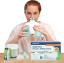 Electric Nasal Irrigation System, Nasal Rinse Machine Nose Cleaner for Sinus Adult, Nose Washer, Nasal Rinsing System con 50 Saline Packets (Green)