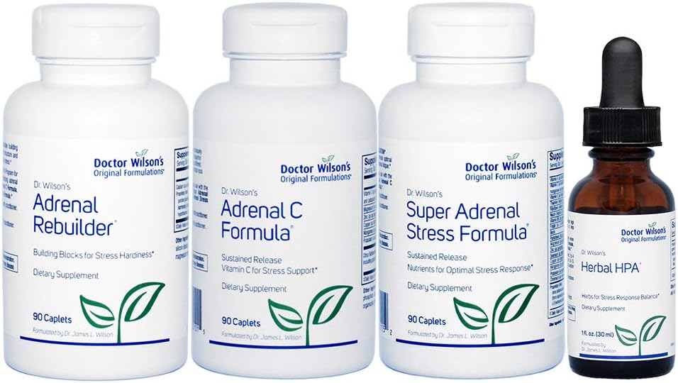Dr. Wilson's Adrenal Fatigue Protocol Comprehensive kit for Adrenal Support HPA Small