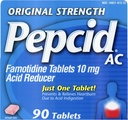 Pepcid AC Original Strength, 10 mg Famotidine for Heartburn Prevention & Relief, 90 ct