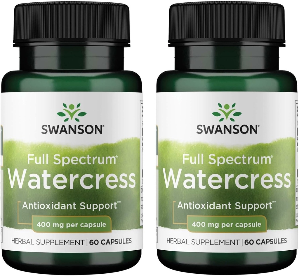Swanson Full Spectrum Watercress 400 mg 60 cápsulas (2 Pack)
