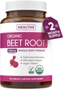 USDA Organic Beet Root Powder (120 Tablets) 1350mg Beets Por Serving with Black Pepper for Extra Absorption - Super Antioxidant and Nitrate Supplement for Athletic Performance and Stamina- No Capsules
